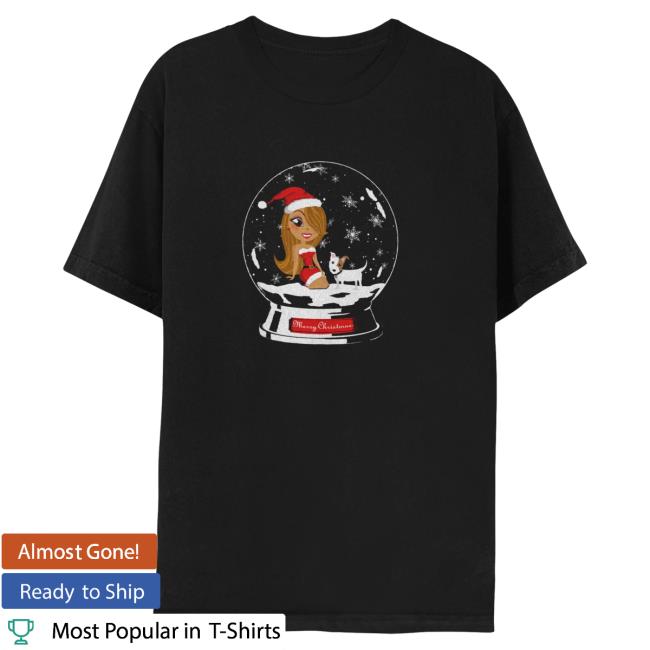 Official Mariah Carey Merch Store Shop Holiday Snowglobe Short Sleeve Top Shirt MariahCarey