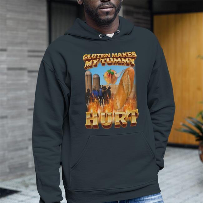 Gluten Makes My Tummy Hurt Tee Shirt Swag Stimulus