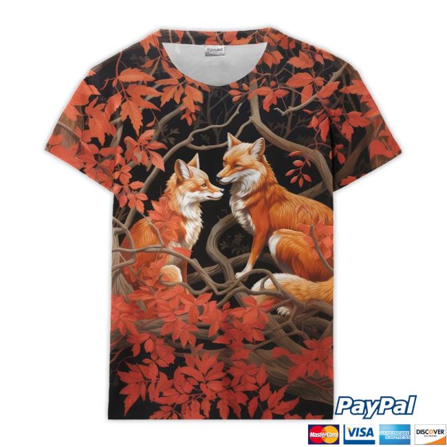 Foxes In Love Womens T-Shirt