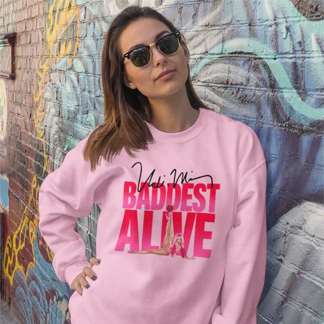Nicki Minaj Official Store Baddest Alive Hooded Sweatshirt Nicki Minaj