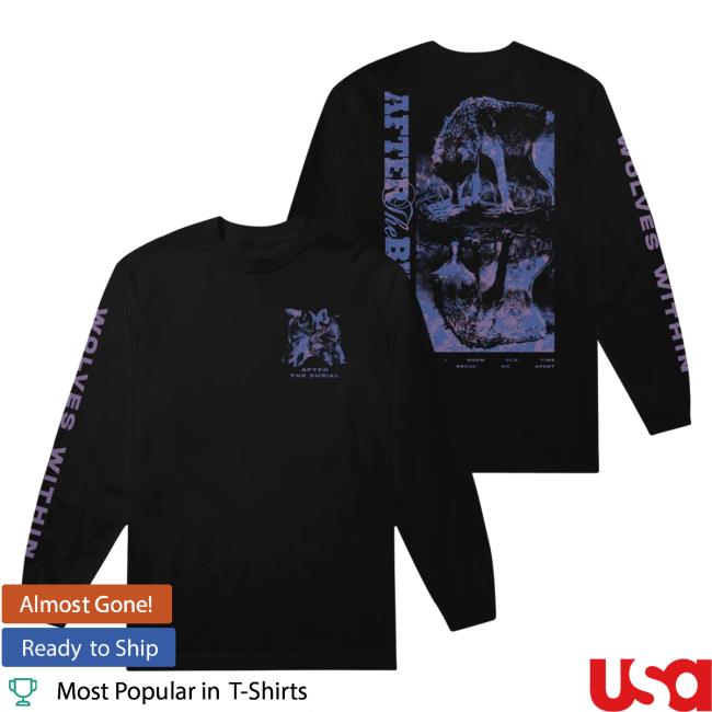 Official After The Burial Merch Wolves Within Reflection Black L/S T Shirt