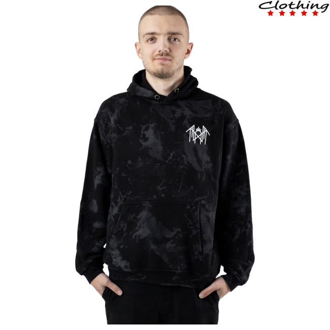 Official Impericon Sleep Token Merch Store Sleep – Token Reaper Angel Grey/Black Tie Dye Hooded Sweatshirt Sleeptoken Shop