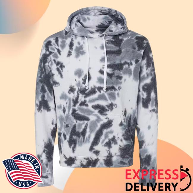 Official Kohls Apparel Clothing Store Shop Merch J. America Tie-Dye Pull Over Hoodie Black Tie Dye