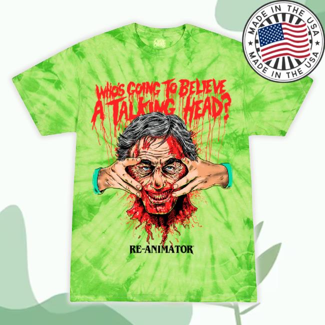 Trending Re-Animator: Talking Head Hoodie Sweatshirt (Re-Agent Green Tie Dye)