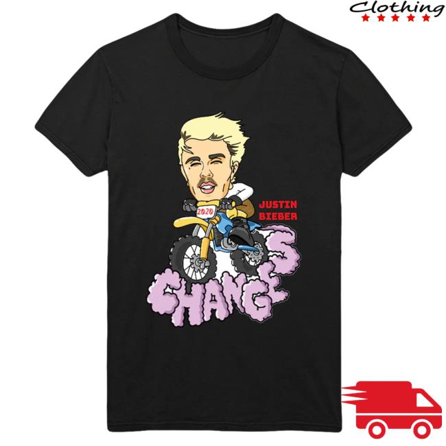 Official Justin Bieber Merch Store Shop Justin Bieber Changes Motocross Doodle Attractive Shirt JustinBieber Apparel Clothing