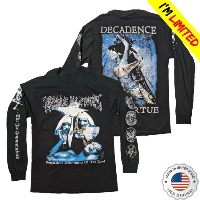Official Night Shift Merch Indie Merch Store Cradle Of Filth - Decadence Is A Virtue Long Sleeve T-Shirt NightShiftMerch IndieMerchStore