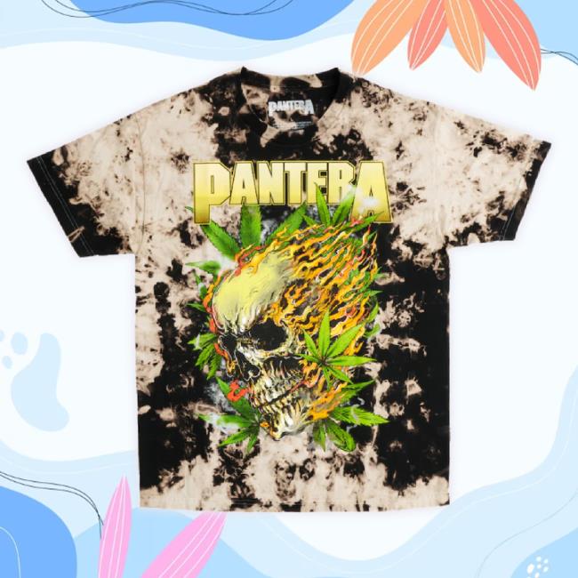 Official Pantera Store Merch Pantera Cannabis Skull Tie Dye Sweater Panterastore Shop