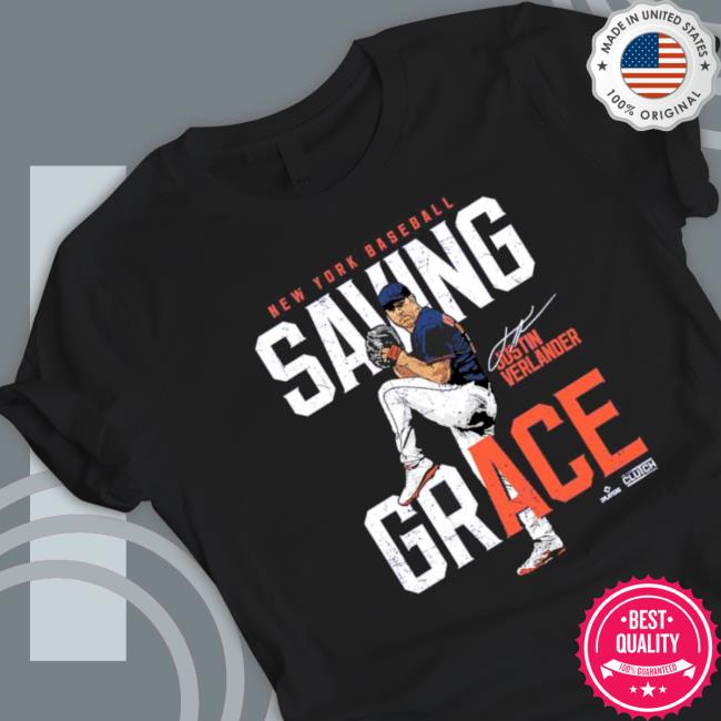 Justin Verlander Saving Grace New York Baseball Signatures Hooded Sweatshirt
