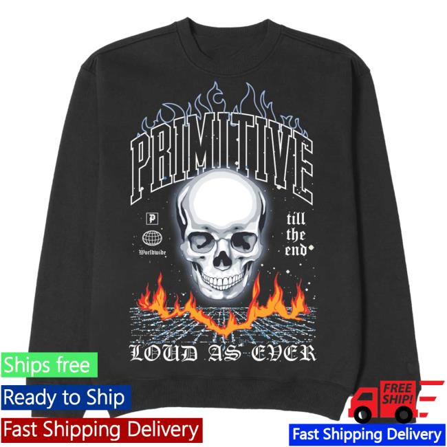 Official Primitive Skateboarding Apparel Clothing Merch Store Shop Scorcher Loud As Ever Pullover Sweatshirt