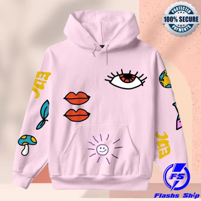 Official Insomniac Shop Merch Store InsomniacShop Edc All Are Welcome Characters Hooded Sweatshirt