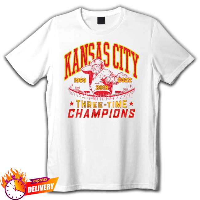 Kansas City Chiefs Three-Time Champions T- shirt