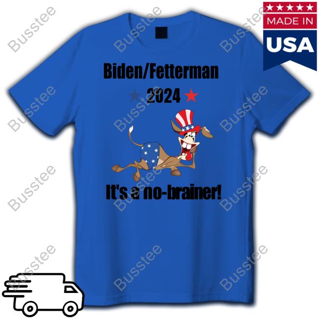Thepatriotsmarket Store Biden Fetterman 2024 It's A No-Brainer Long Sleeve T Shirt