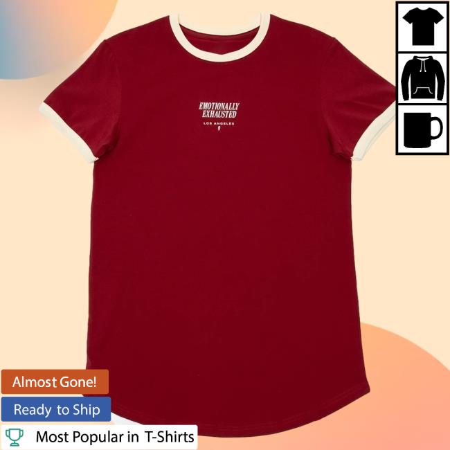 Official Philip Defranco Merch Store Beautiful Bastard Emotionally Exhausted Scoop Ringer Popover Shirt Maroon Beautifulbastard Philipdefranco Shop