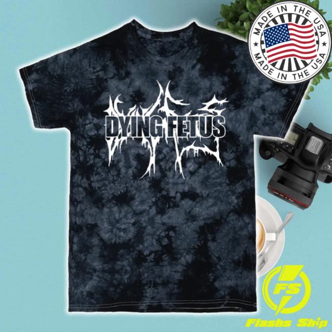 Original Allin Merch Store Dying Fetus Dual Logo Black Crystal Tie Dye Sweaters Allinmerch Shop