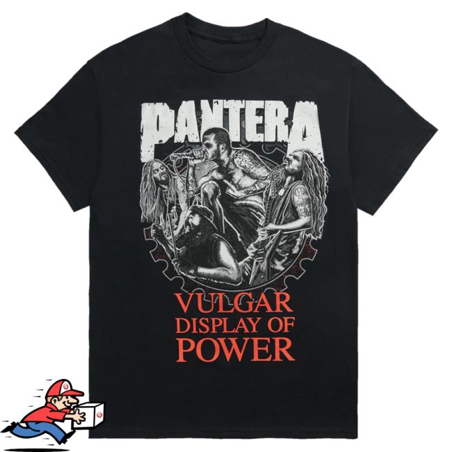 Official Pantera Merch Store Pantera Vulgar Display Of Power Band Illustration T Shirt