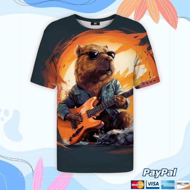 Mrgugu Capybara Rockstar Long Sleeve T Shirt