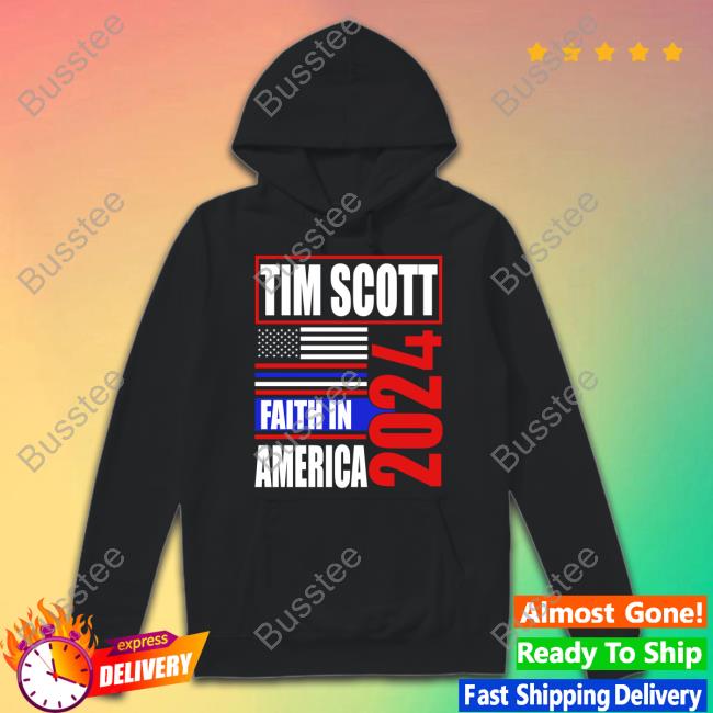 Official Tim Scott For President 2024 Faith In American Tee Shirt