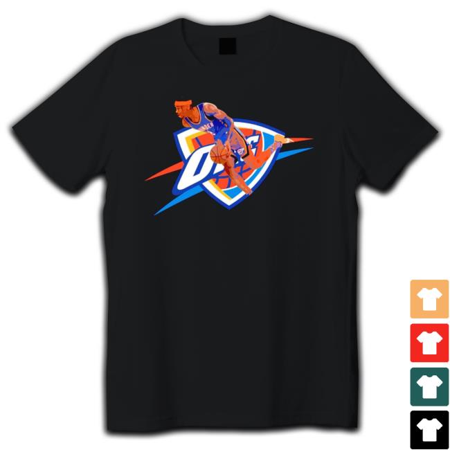 Oklahoma City Thunder Shai Gilgeous-Alexander In Action T-Shirt Oklahoma City Thunder Shai Gilgeous-Alexander In Action Shirt