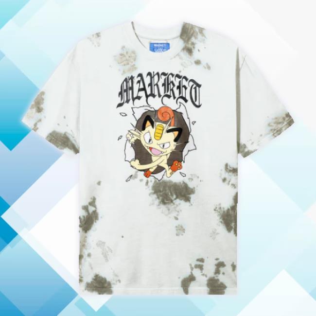 Official Market Pokemon Meowth Dye New Shirt