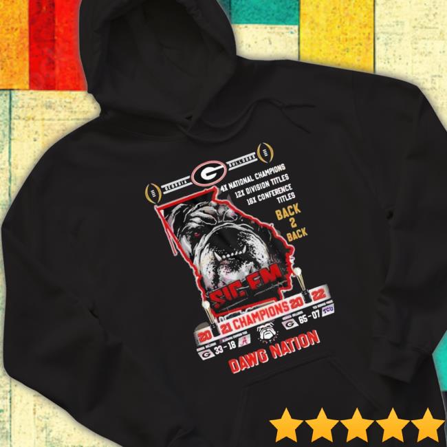 Georgia Bulldogs Back 2 Back 2021–2022 Champions Dawg Nation Shirt