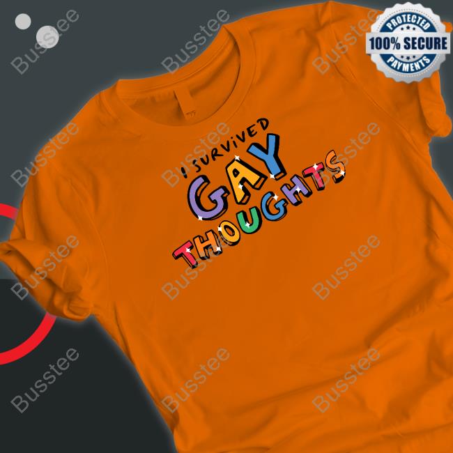 Gotfunny Merch I Survived Gay Thoughts Hooded Sweatshirt