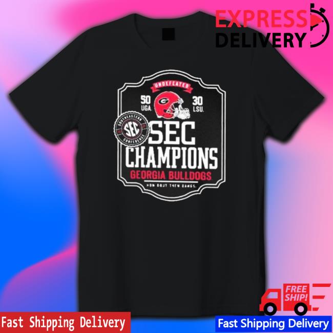 Georgia Bulldogs Vs Lsu Tigers 50-30 Undefeated Sec Champions Tee Shirt