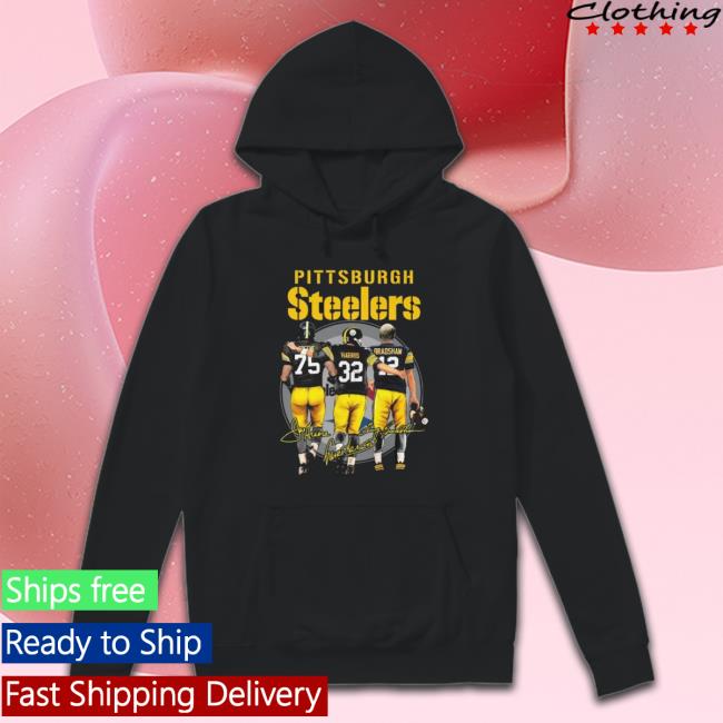Pittsburgh Steelers Joe Greene Franco Harris And Terry Bradshaw Signatures Sweatshirts