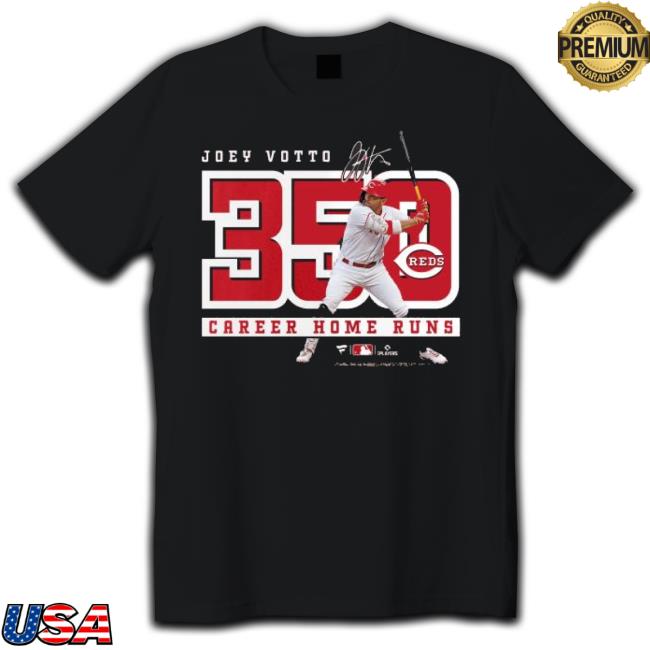 Joey Votto Cincinnati Reds Red 350 Home Runs Signature Shirt