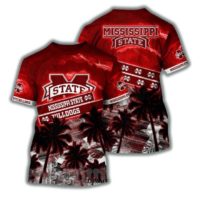 Mississippi State Bulldogs Ncaa Flower 3D All Over Printed Hawaiian Hoodie Sweatshirt