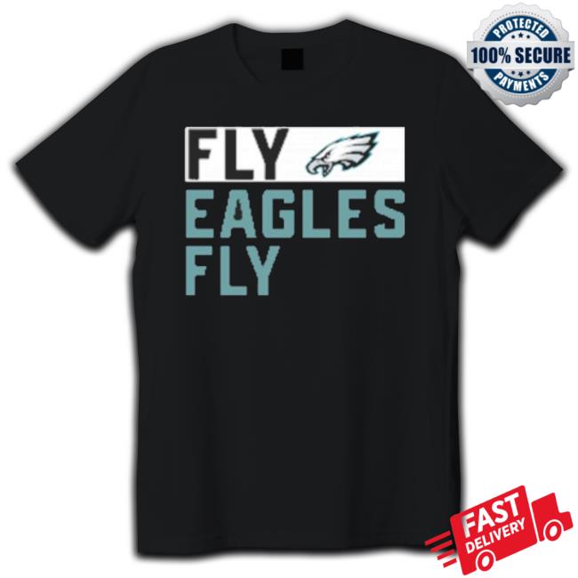 Black Philadelphia Eagles Anthracite Fly Eagles Fly Long Sleeve Shirt
