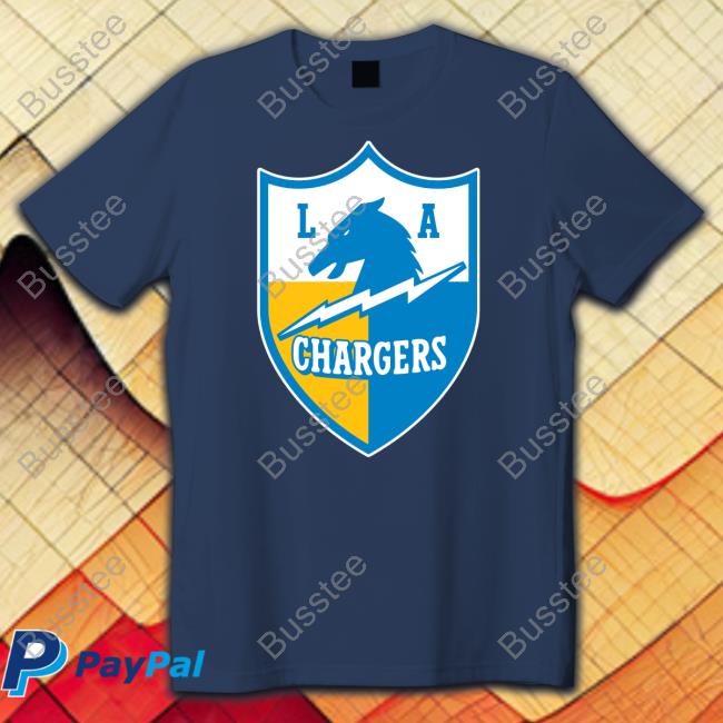 Los Angeles Chargers Vintage Shield Logo Tee Shirt Los Angeles Chargers Pro Merch