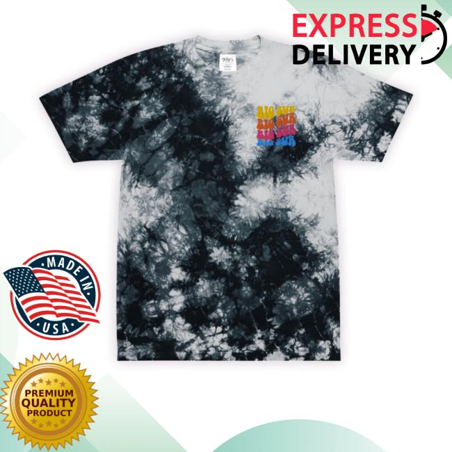 Official Big Sur Oversized Tie-Dye Embroidered Tee Shirt