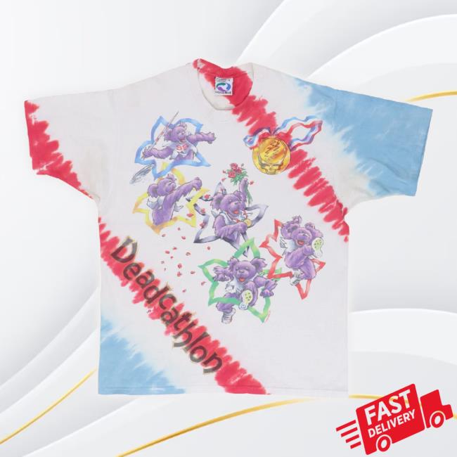 Official Wyco Vintage Merch Store 1996 Grateful Dead Decathlon Olympics Liquid Blue Tie Dye Tee Wycovintage Shoop
