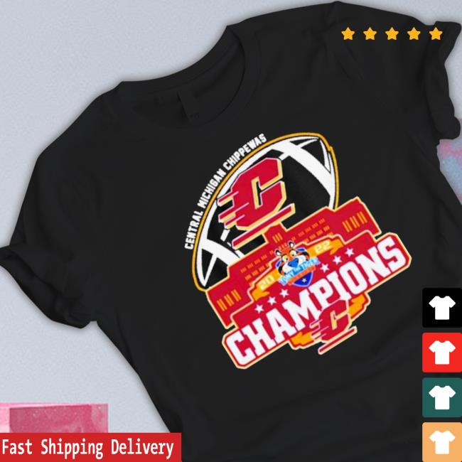 Official Central Michigan Chippewas Logo Dukes Bowl City 2022 Champions Tee