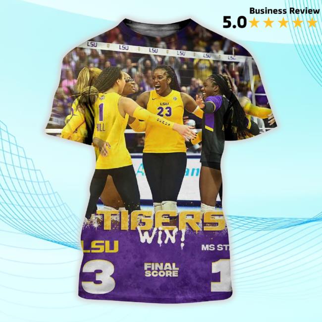 Official Lsu Tigers Win 3-1 In Sec Home Games Lsu Volleyball 3D T-Shirt