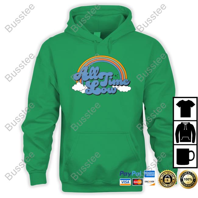 Tell Me I'm Alive Album All Time Low Rainbow Logo Hoodie Sweatshirt