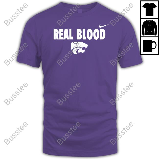 K-State Basketball Real Blood Shirt Coach Maligi