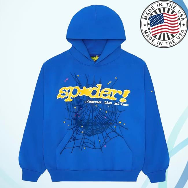 Official Sp5der Clothing Apparel Sp5der TC Crew Blue Sp5der Merch Store Shop