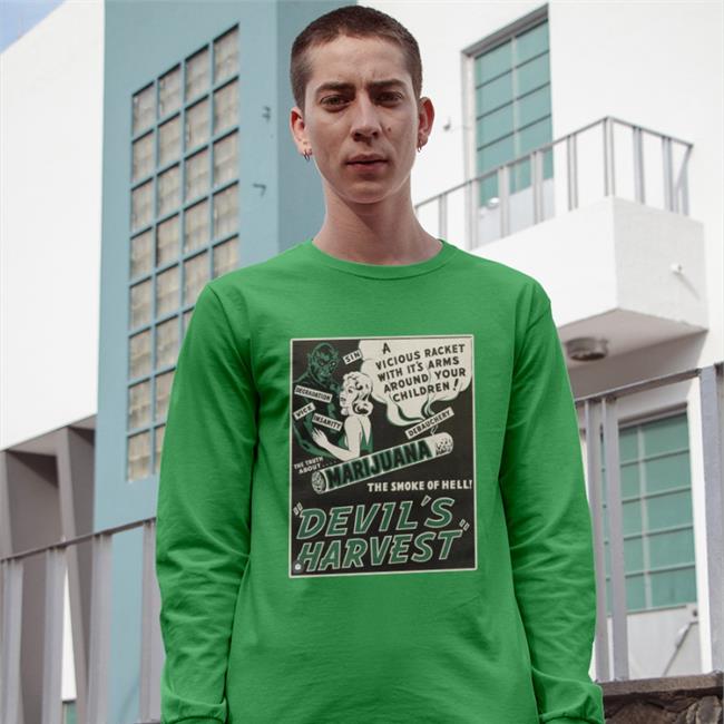 Devil's Harvest A Vicious Racket With It's Arms Around Your Children Marijuana Sweatshirt Yung_Lacanian