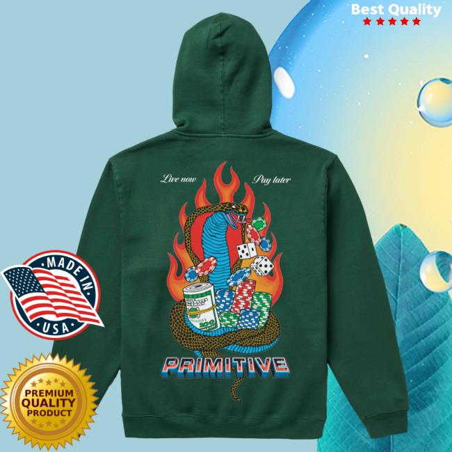 Official Primitive Skateboarding Apparel Clothing Merch Store Shop Cobra Live Now Pay Later Hoodies Forest Green