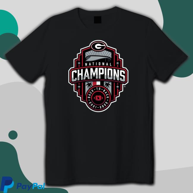 Black To Back Georgia Bulldogs College Football Playoff 2022 National Champions Official Logo Sweatshirts Black To Back Georgia Bulldogs College Football Playoff 2022 National Champions Official Logo Tee