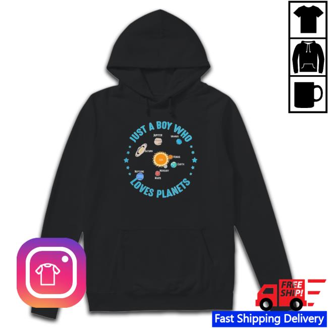 Best Just A Boy Who Loves Planets Galaxy 2023 T-Shirt