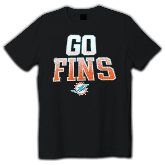 Official Branded Charcoal Miami Dolphins Tee Shirt