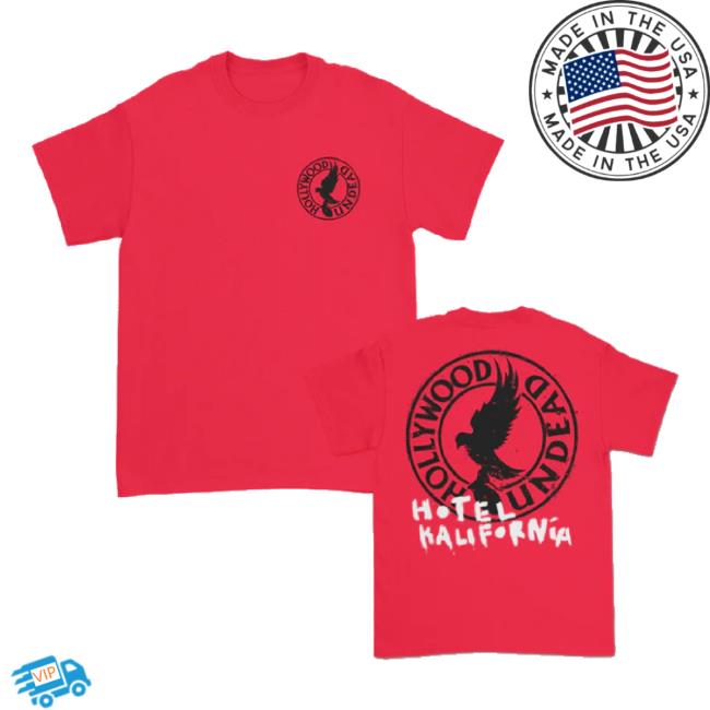 Trending Hollywood Undead Store Merch Hotel Kalifornia Circle Logo New Shirt (Red) Hollywoodundead Shop