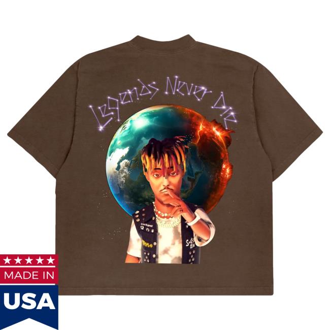 Official 999 Club Juice Wrld Merch Store Smile Sweatshirt Brown 999Club Clothing JuiceWrld