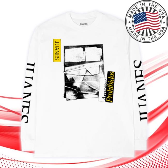 Official Universal Music Store Amores Prohibidos - Camiseta Manga Larga - Blanca New Shirt