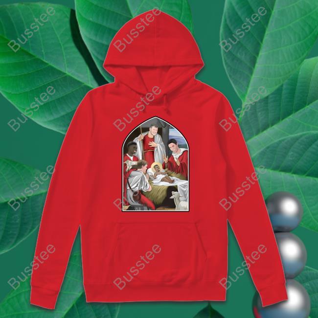 Arsenal Nativity Christmas Jumper | Kids Jesus And Saka Gunners Christmas Jumper T Shirt