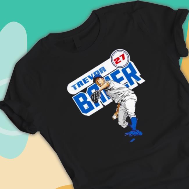 No 27 Trevor Bauer Retro Fanart Hooded Sweatshirt