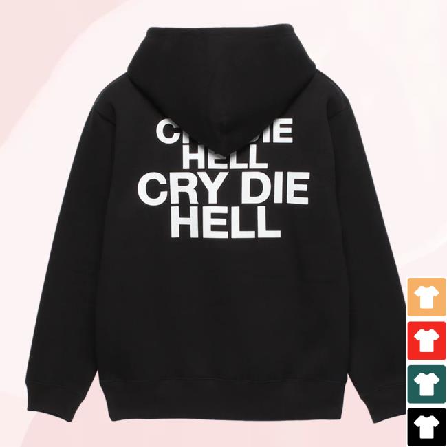 Official Azs Tokyo Merch AzsTokyo Teddy Sad Boy Cry Die Hell Hoodie Black