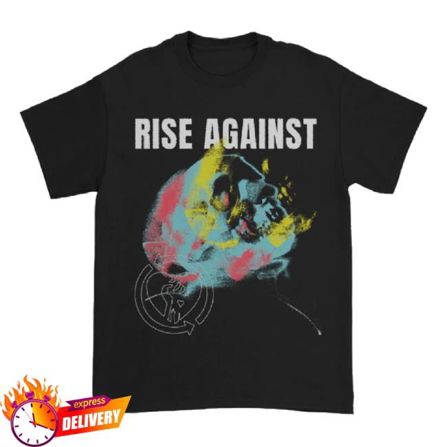Trending Artist First Merch Store Rise Against Projecting Skull Tee (Black) Artistfirst Shop